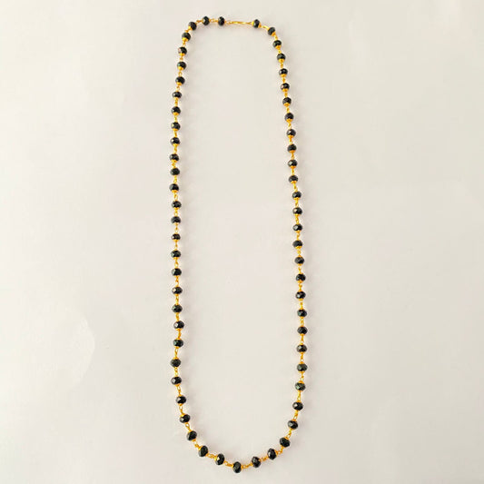 Gold Plated Black Matar Ball Chain