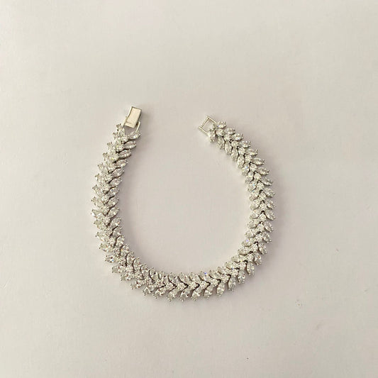 Silver Plated Diamond Bracelet