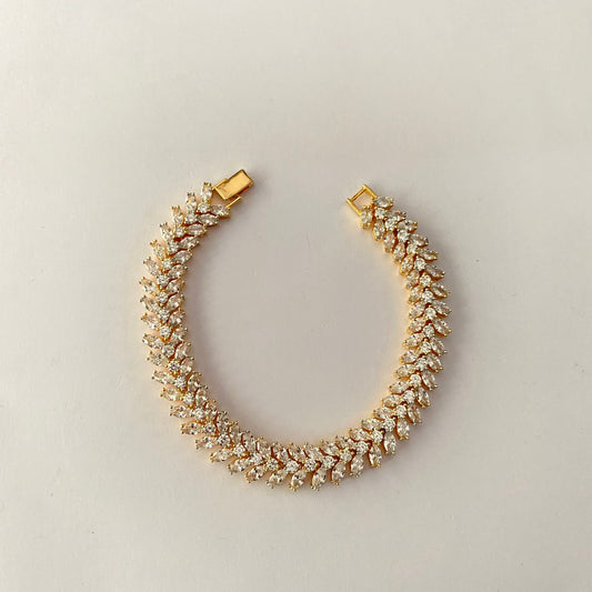 Gold Plated Diamond Bracelet