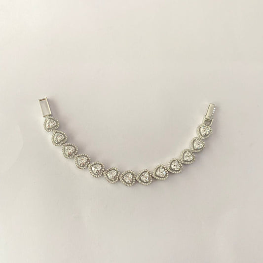 Silver Plated Heart Shape Bracelet