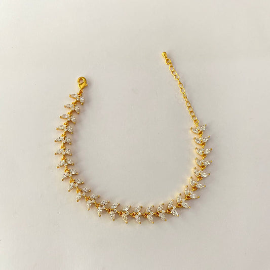 Diamond Gold Plated Tennis Bracelet