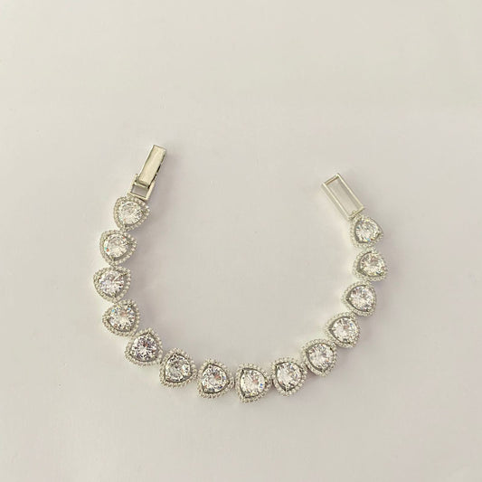 Silver Plated Diamond Tennis Bracelet
