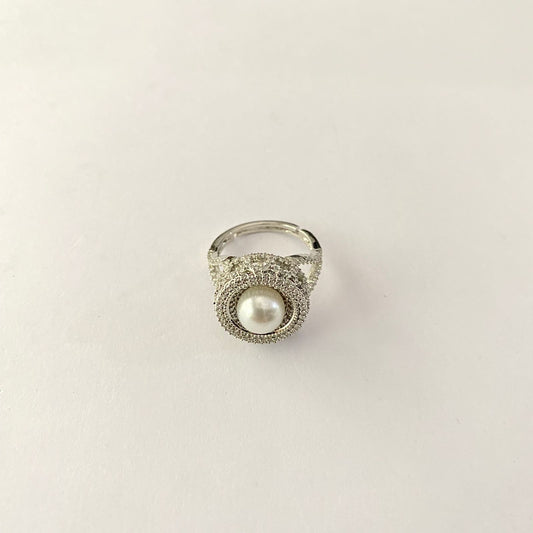 Peral Silver Plated Ring