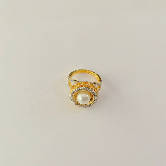 Gold Plated Pearl Ring