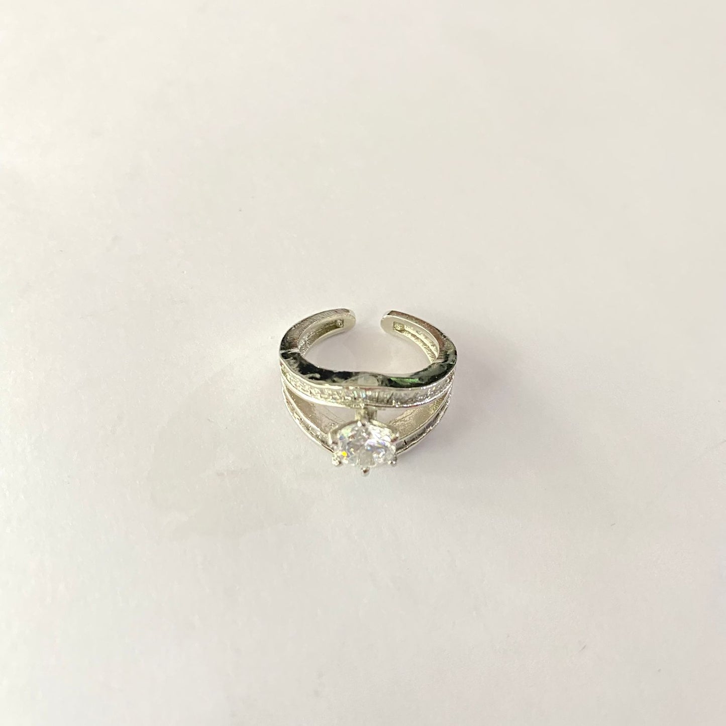 Silver Plated Diamond Ring