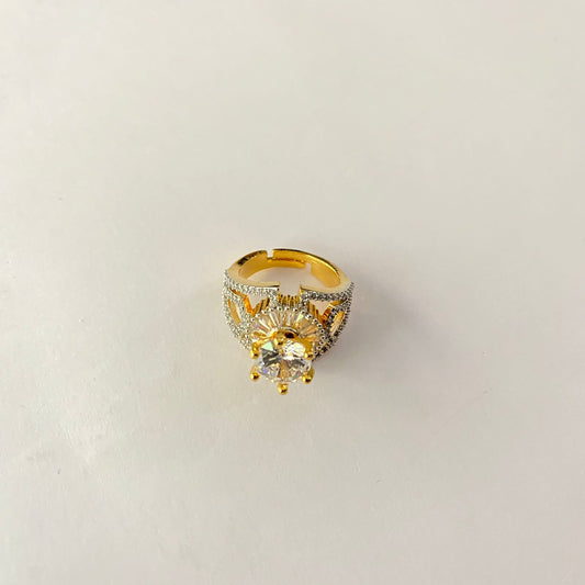 Diamond Gold Plated Ring