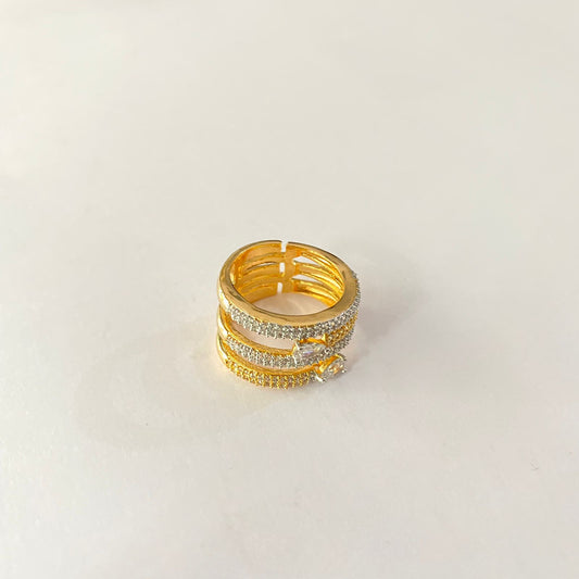 Gold Plated Diamond Ring