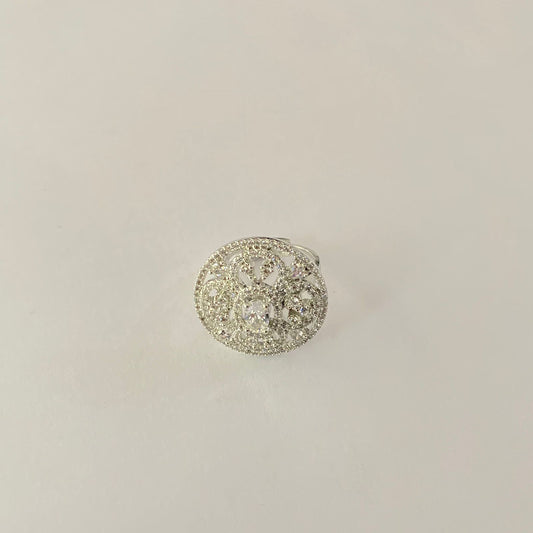 Silver Plated Diamond Ring