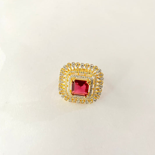 Ruby Gold Plated Ring