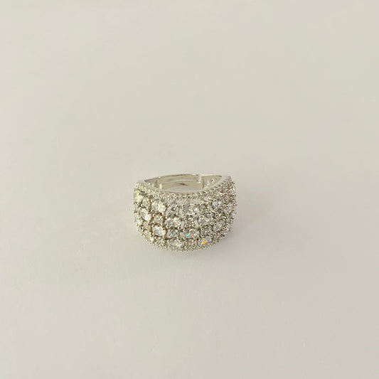 Silver Plated Diamond Ring