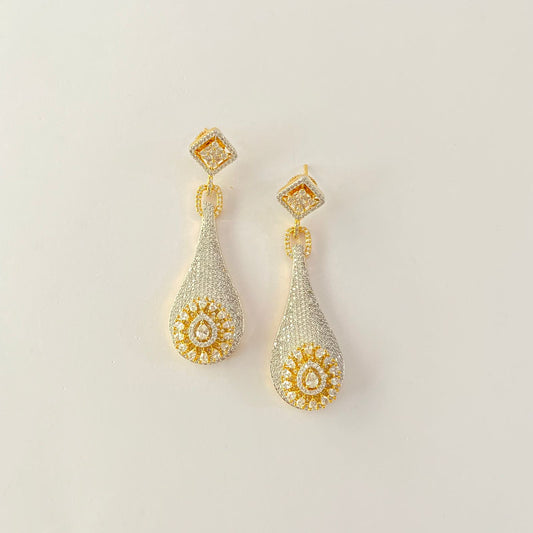 Stylish A.D Stone Long Dangler Earring