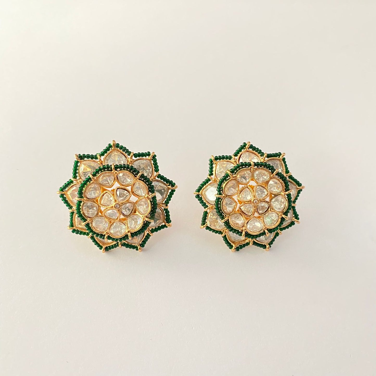 Moissanite Green Stud
