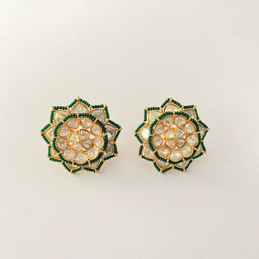 Moissanite Green Stud