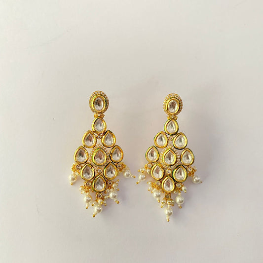 Gold Plated Kundan Earring