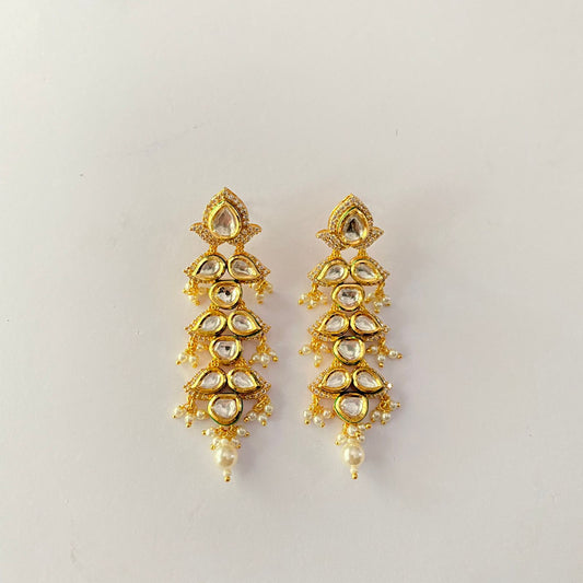 Gold Plated Kundan Earring