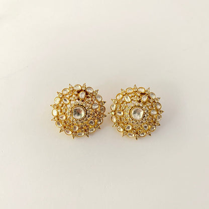 Gold Plated Polki Stud