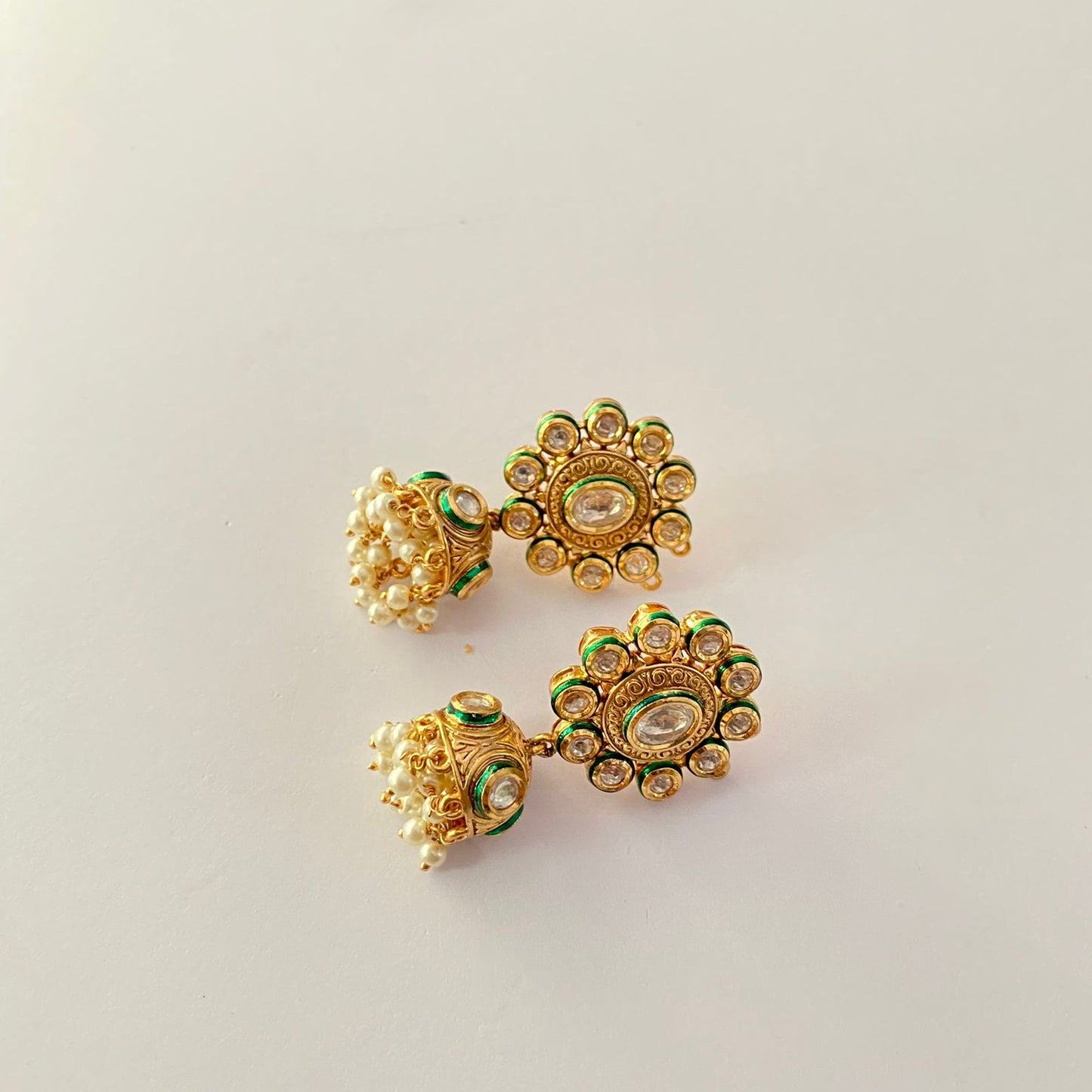 Gold Plated Kundan Jhumka