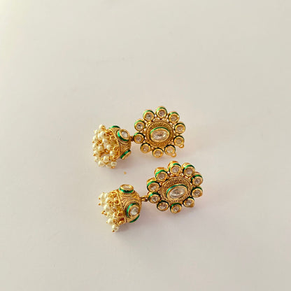 Gold Plated Kundan Jhumka