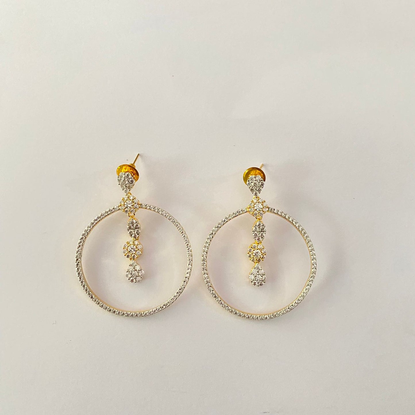 Gold Plated Diamond Bali