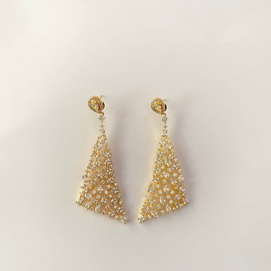 New Design Gold Plated Diamond Earring