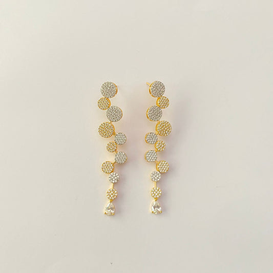 Leaf Design Gold & Silver Plated Earring