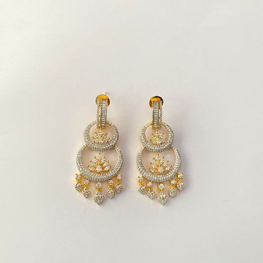 Diamond Gold Plated Earring