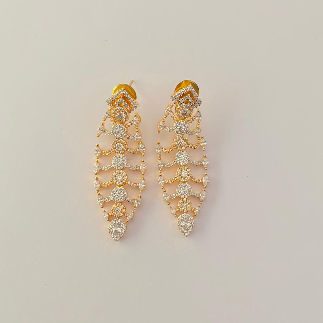 A.D Gold Plated  Dangler earring
