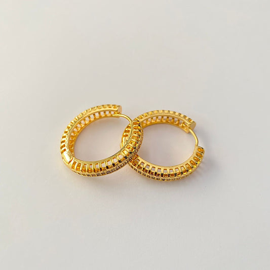 Gold Plated Diamond Bali