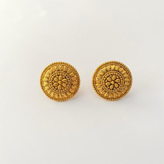 Gold Plated  Traditional  Big Stud