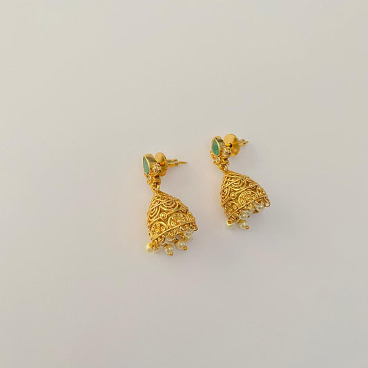 Antique Gold Ethnic traditional jhumka earring