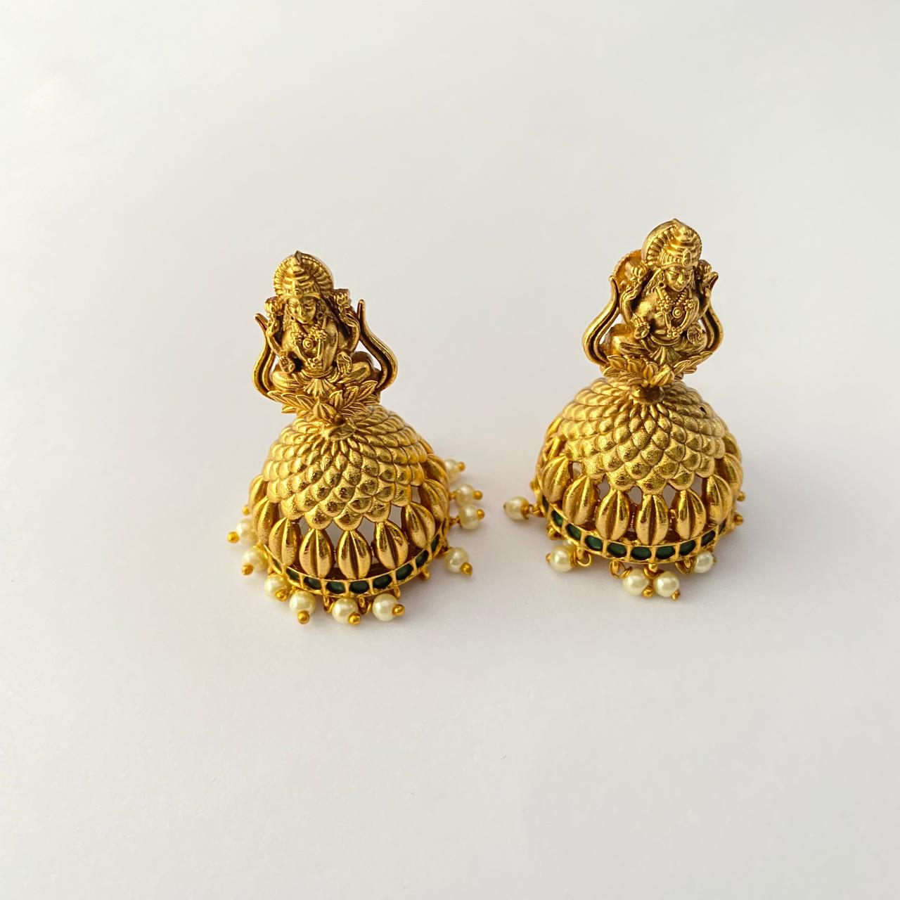 Gold Plated Traditional Lakshmi Earring