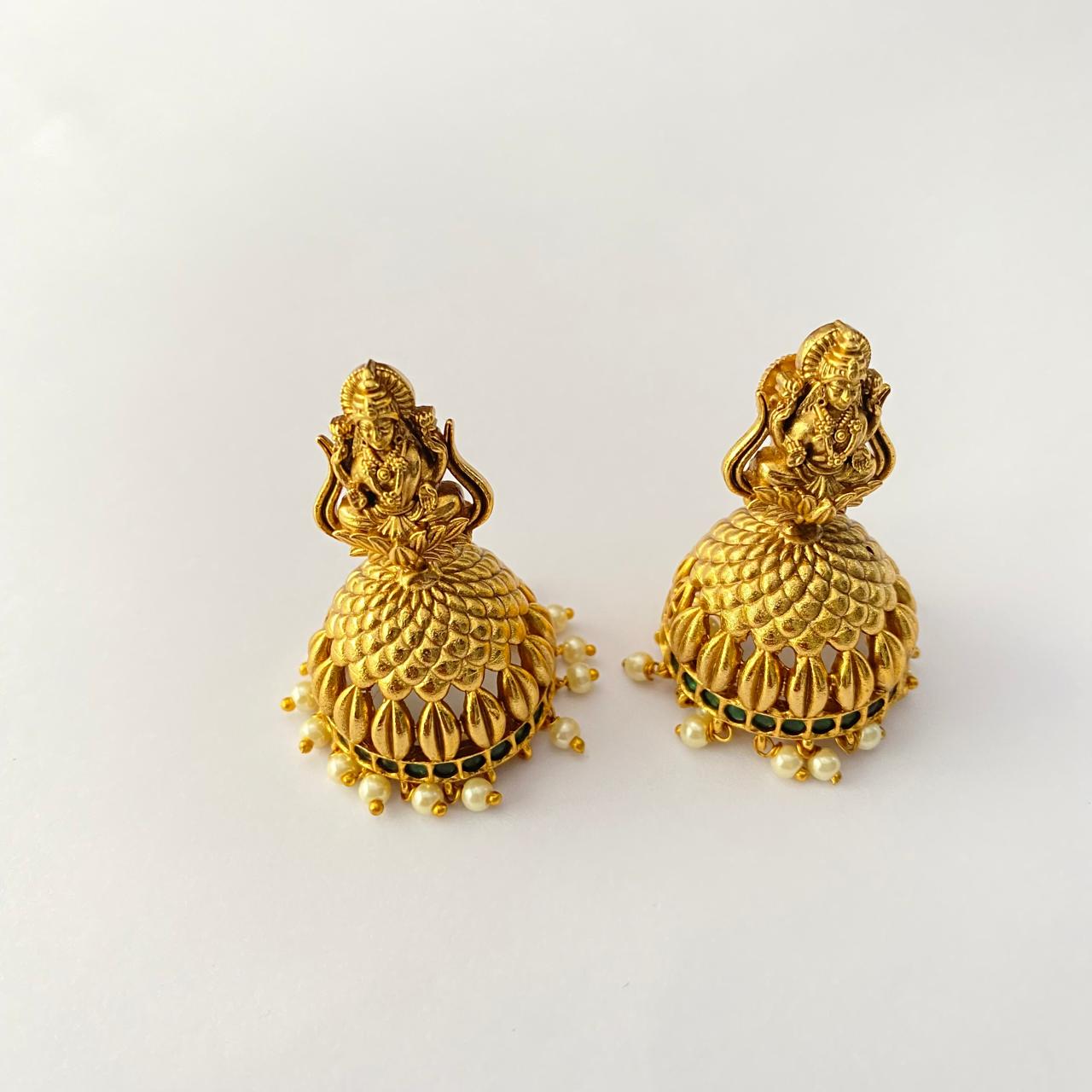 Gold Plated Traditional Lakshmi Earring