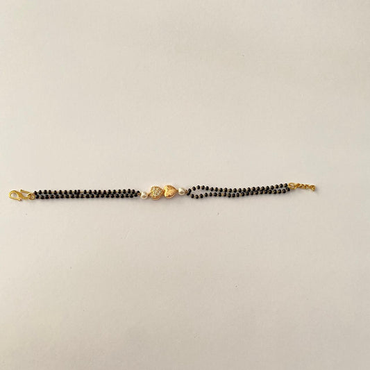Gold plated heart shape Mangalsutra Bracelet
