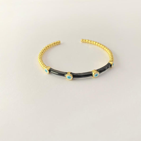 Evil eye gold plated bracelet