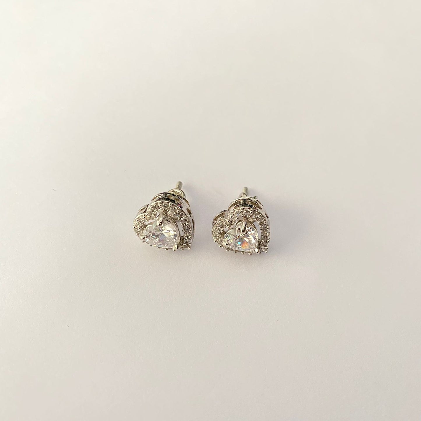 Heart Shape Pure Silver 92.5 Stud