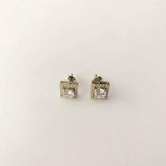 Pure Silver 92.5 Square Shape Stud