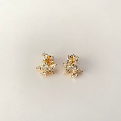 Pure Silver 92.5 Gold Polish Stud
