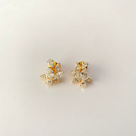 Pure Silver 92.5 Gold Polish Stud
