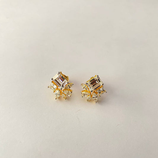 Gold Polish Pure Silver 92.5 Stud