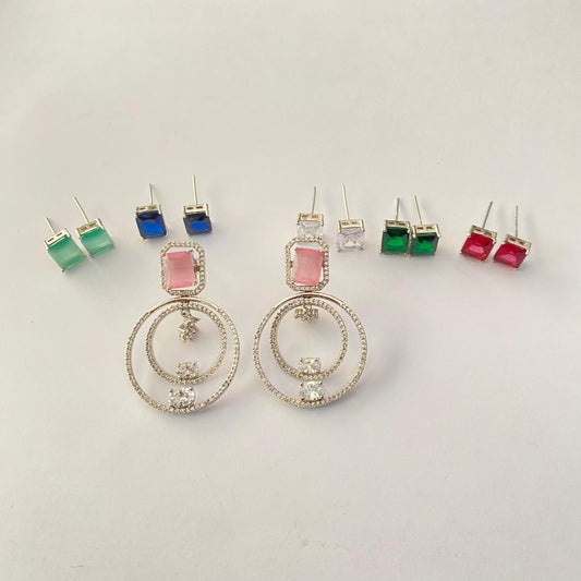 Silver Plated Changeable Earring