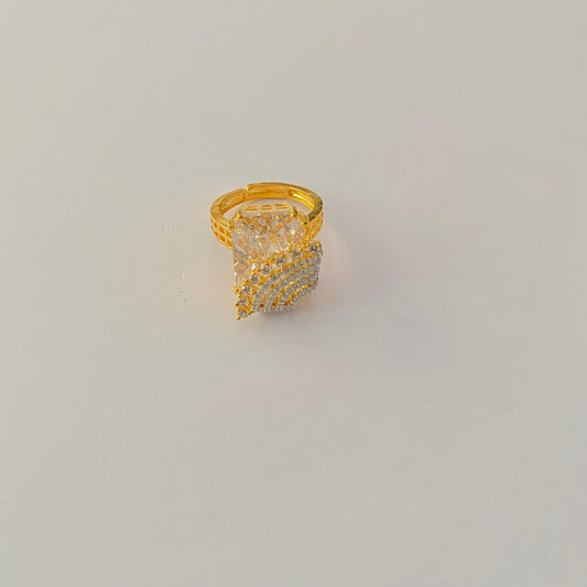Gold Plated stone Diamond Ring
