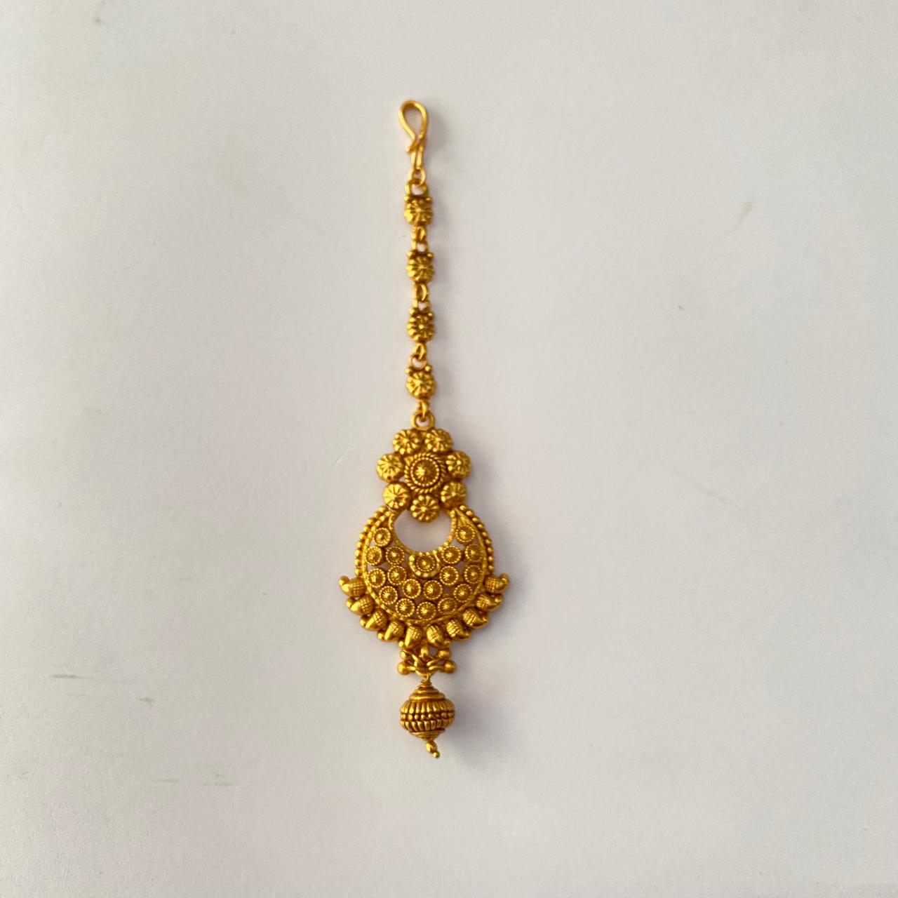 Temple Antique Gold Plated Mangtika