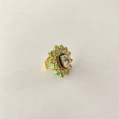 Kundan adjustable Ring