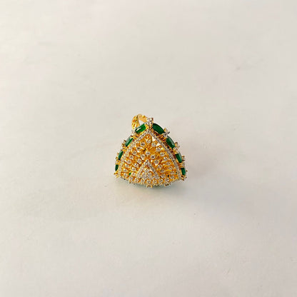 Emerald Gold plated Ring