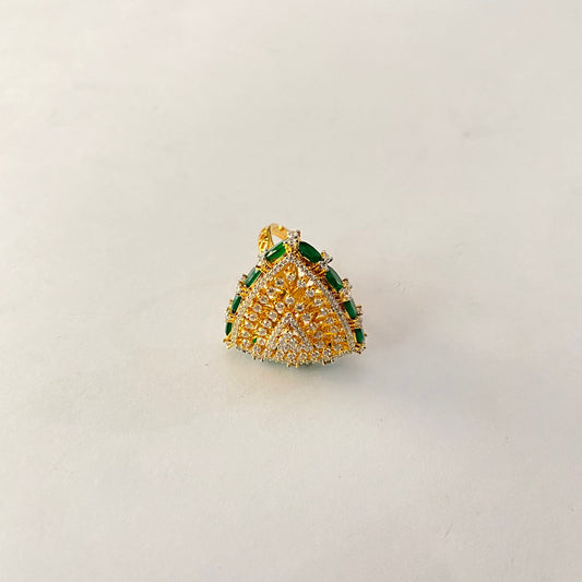 Emerald Gold plated Ring