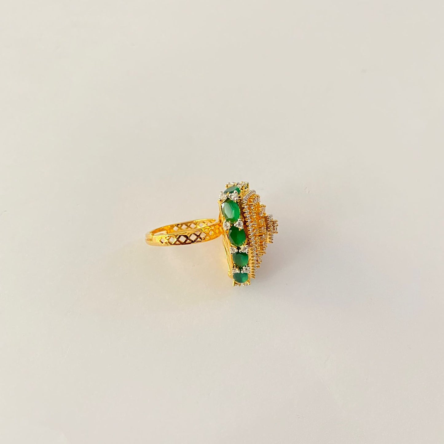 Emerald Gold plated Ring