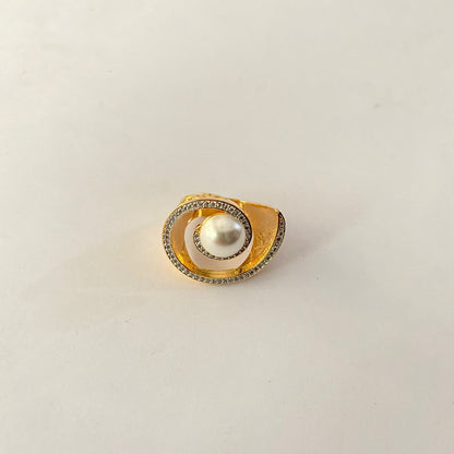 Gold plated Pearl Ring