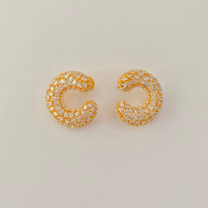 A.D Stone Gold Plated   Earring