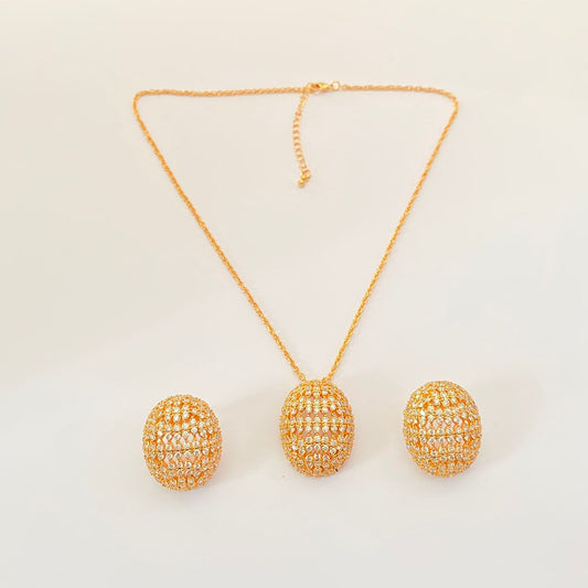 Gold Plated Pendant set
