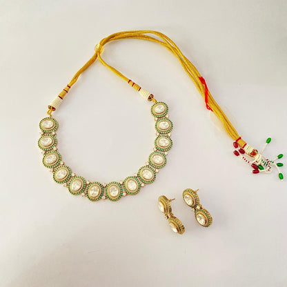 Emerald polki latest design Necklace Set